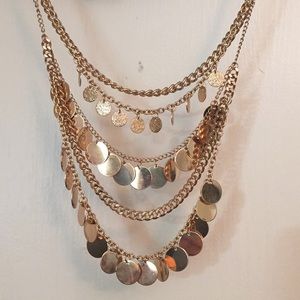 Gold layered necklace